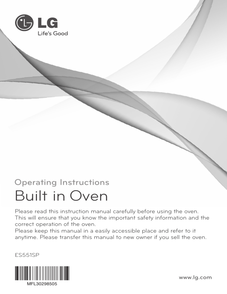 LG ES551SP Owner's manual LG ES551SP Owner's manual