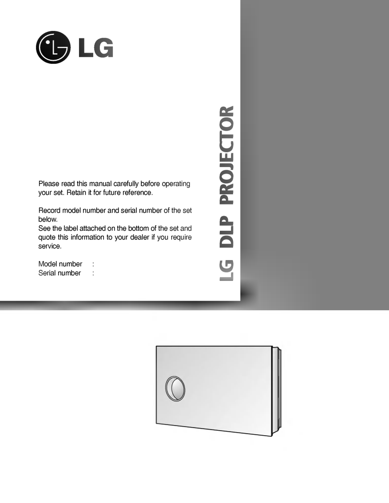 LG AN110B-JD, AN110W, AN110W-JD, AN110B Owner's manual LG AN110B-JD, AN110W, AN110W-JD, AN110B Owner's manual