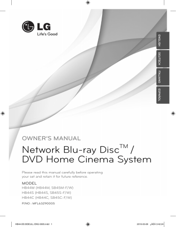 LG HB44S, HB44C Owner's manual LG HB44S, HB44C Owner's manual