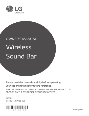 LG SH4 Owner's manual LG SH4 Owner's manual