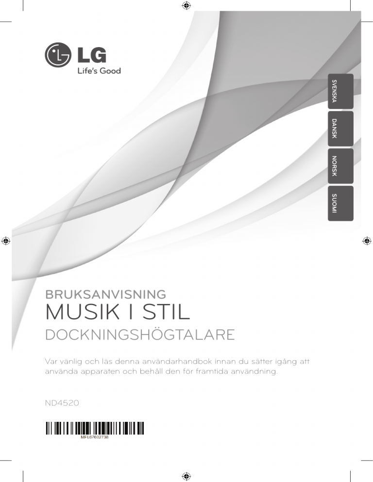 LG ND4520, ND4520N Owner's manual LG ND4520, ND4520N Owner's manual