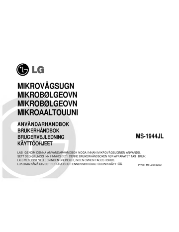 LG MS-1944JL Owner's manual LG MS-1944JL Owner's manual