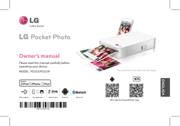 LG PD233 Owner's manual LG PD233 Owner's manual
