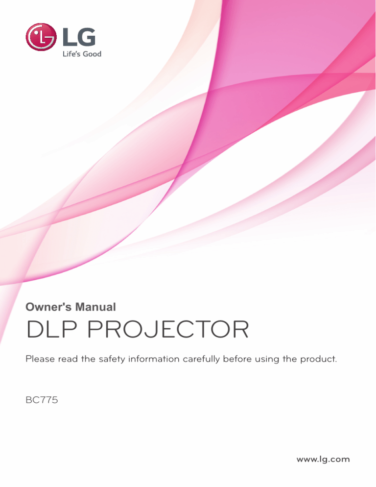 LG BC775 Owner's manual LG BC775 Owner's manual