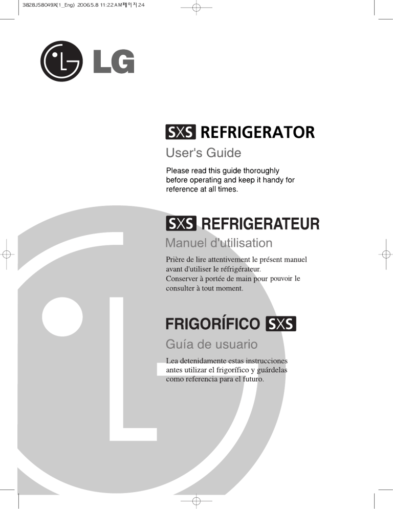 LG GR-B207WLQ, GR-B207WQ, GC-B207WTQ, GR-B207WLQ.CPLQESA, GC-B207WVQ, GC-B207WLQ, GR-B207WTQ, GC-B207WPJ, GC-B207WTQ.CTICGSP, GC-B207WLQF Owner's manual LG GR-B207WLQ, GR-B207WQ, GC-B207WTQ, GR-B207WLQ.CPLQESA, GC-B207WVQ, GC-B207WLQ, GR-B207WTQ, GC-B207WPJ, GC-B207WTQ.CTICGSP, GC-B207WLQF Owner's manual