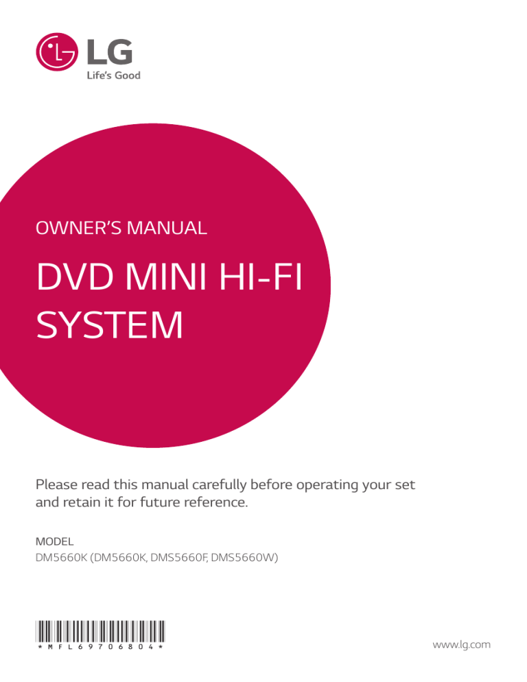 LG DM5660K Owner's manual LG DM5660K Owner's manual