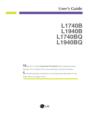 LG L1740BQC Owner’s Manual | Manualzz LG L1740BQC Owner’s Manual | Manualzz