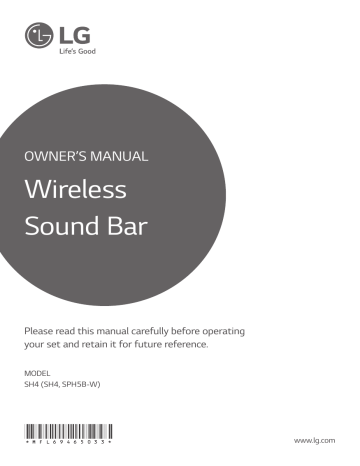 LG SH4 Owner's manual LG SH4 Owner's manual