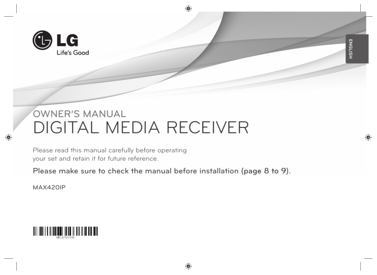 LG MAX420IP Owner's manual LG MAX420IP Owner's manual