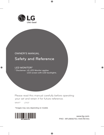 LG 24LF430A-PT, 22LF430A-PT, 24MN47A-PT, 20MN47A-PT, 22MN47A-PT Owner's manual LG 24LF430A-PT, 22LF430A-PT, 24MN47A-PT, 20MN47A-PT, 22MN47A-PT Owner's manual