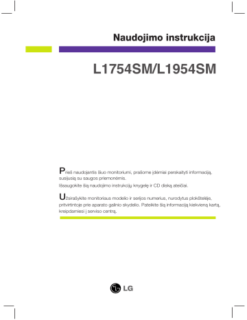LG L1954SM-PF Owner's manual LG L1954SM-PF Owner's manual