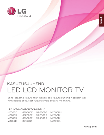 LG M2280DB-PZ, M2080D, M2080D-PZ, M2380DF-PZ Owner's manual LG M2280DB-PZ, M2080D, M2080D-PZ, M2380DF-PZ Owner's manual