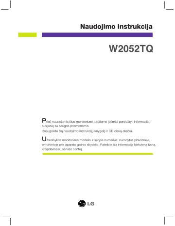 LG W2052TQ-PF, W2052TQ Owner's manual LG W2052TQ-PF, W2052TQ Owner's manual