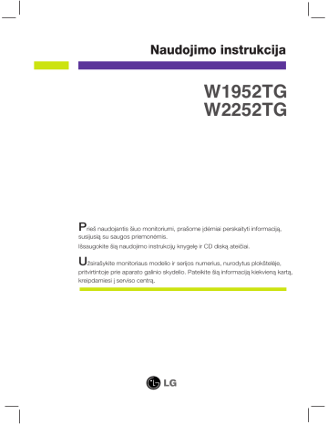 LG W2252TG-PF, W2252TG Owner's manual LG W2252TG-PF, W2252TG Owner's manual