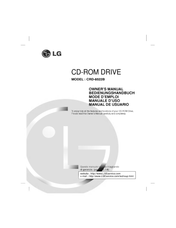 LG CRD-8522B Owner's manual LG CRD-8522B Owner's manual