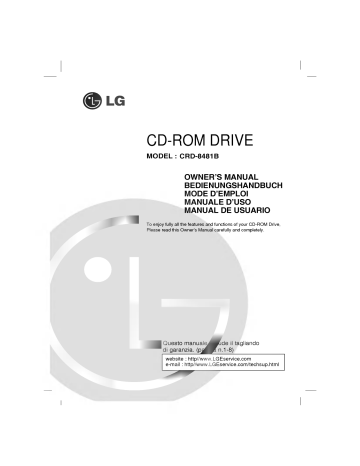 LG CRD-8481B Owner's manual LG CRD-8481B Owner's manual