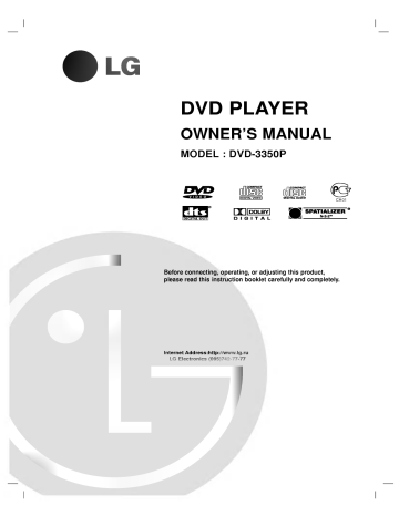 LG DVD-3350P, DVD3350P Owner's manual LG DVD-3350P, DVD3350P Owner's manual