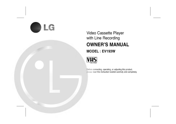 LG EV193W Owner's manual LG EV193W Owner's manual