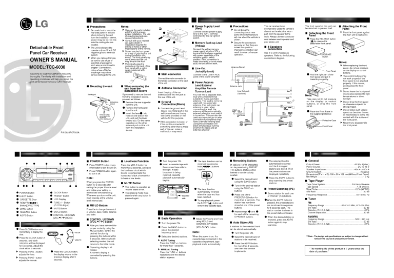 LG ATCC6030 Owner's manual LG ATCC6030 Owner's manual