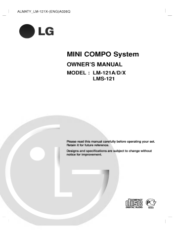 LG LM-121X Owner's manual LG LM-121X Owner's manual