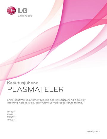 LG 42PA4500, 60PA5500, 50PA5500, 50PA4500, 60PA6500, 50PA6500 Owner's manual LG 42PA4500, 60PA5500, 50PA5500, 50PA4500, 60PA6500, 50PA6500 Owner's manual