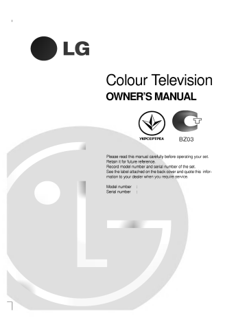 LG RT-44NA14T Owner's manual LG RT-44NA14T Owner's manual