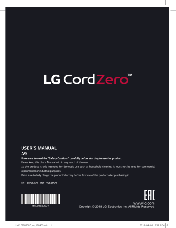 LG A9MULTI2X Owner's manual LG A9MULTI2X Owner's manual