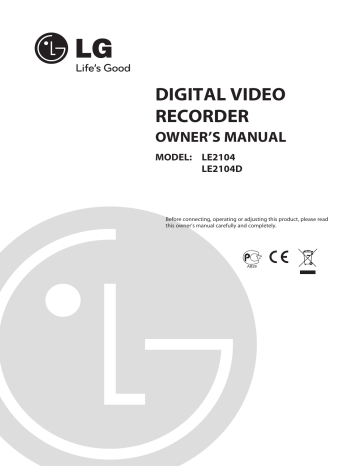 LG LE2104-NH, LE2104-D1, LE2104D-NH Owner's manual LG LE2104-NH, LE2104-D1, LE2104D-NH Owner's manual
