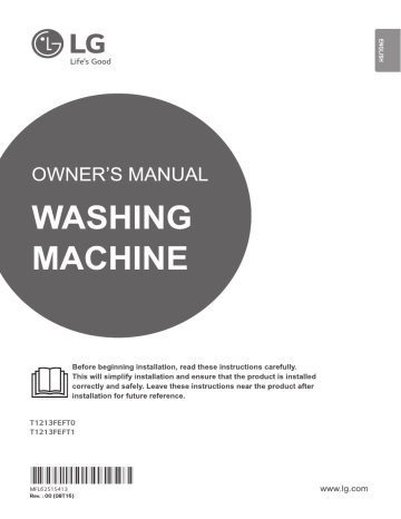 LG T1213TEFT0, T1213TEFT1 Owner's manual LG T1213TEFT0, T1213TEFT1 Owner's manual