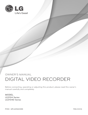 LG LE2104-NH, LE2104D-NH Owner's manual LG LE2104-NH, LE2104D-NH Owner's manual