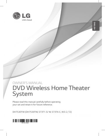LG DH7530TW Owner's manual LG DH7530TW Owner's manual