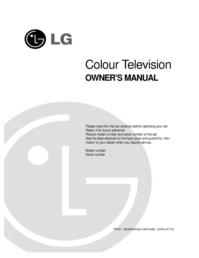LG RT-44NA87RP Owner's manual LG RT-44NA87RP Owner's manual