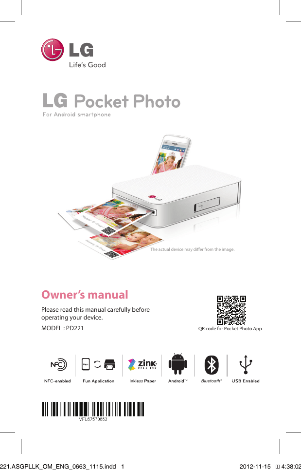 LG PD221 Owner's manual LG PD221 Owner's manual