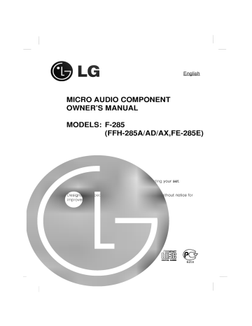 LG FFH-285AX Owner's manual LG FFH-285AX Owner's manual