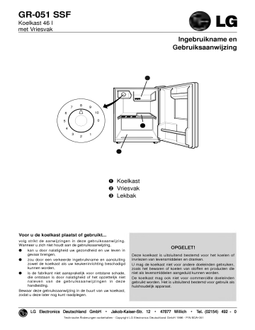 LG GR-051SL Owner's manual LG GR-051SL Owner's manual