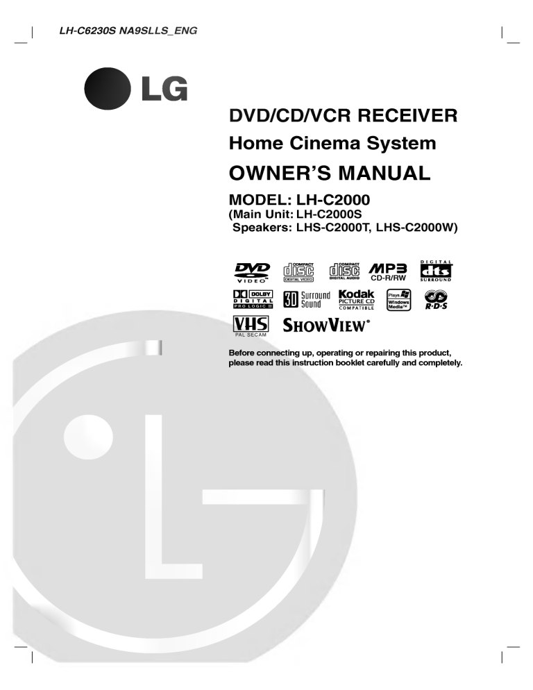 LG LH-C2000 Owner's manual LG LH-C2000 Owner's manual