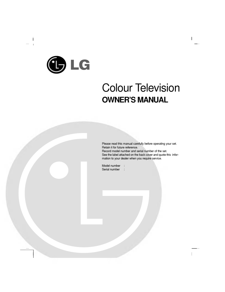 LG 14F6RB Owner's manual LG 14F6RB Owner's manual