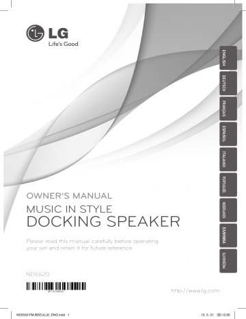 LG ND5520 Owner's manual LG ND5520 Owner's manual