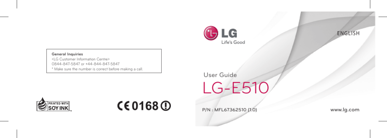 LG 1LGE510N Owner's manual LG 1LGE510N Owner's manual