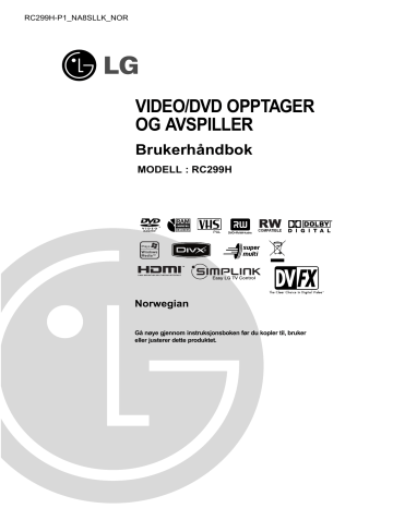 LG RC299H Brukermanual | Manualzz LG RC299H Brukermanual | Manualzz