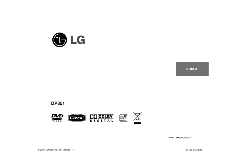 LG DP351 Owner's manual LG DP351 Owner's manual