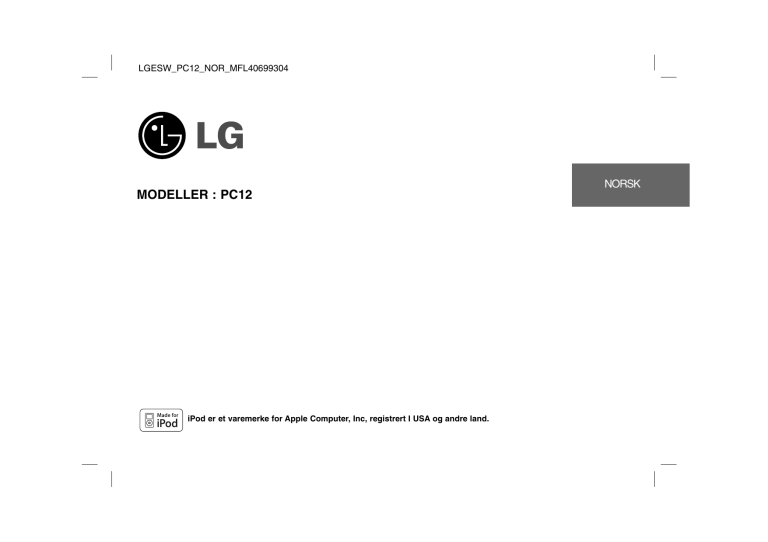 LG PC12 Owner's manual LG PC12 Owner's manual