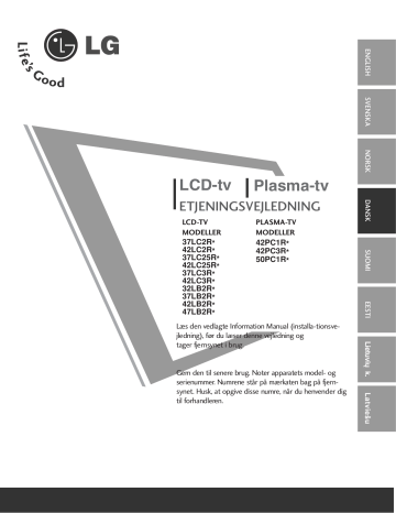 LG 37LB2R, 42LB2R, 37LC3R, 50PC1R Owner's manual LG 37LB2R, 42LB2R, 37LC3R, 50PC1R Owner's manual