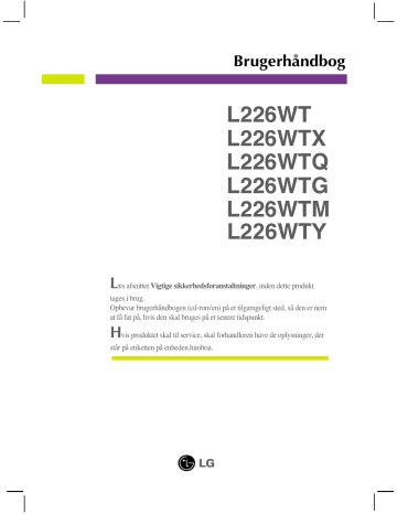 LG L226WTQ-PF,L226WTQ-BF Instruktionsbogen | Manualzz LG L226WTQ-PF,L226WTQ-BF Instruktionsbogen | Manualzz