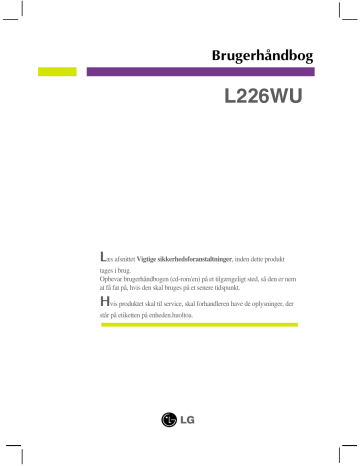 LG L226WU-PF Instruktionsbogen | Manualzz LG L226WU-PF Instruktionsbogen | Manualzz