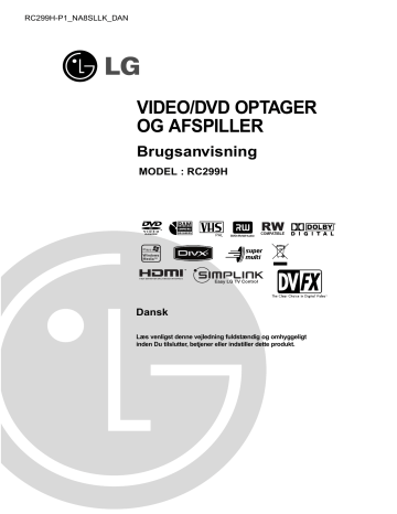 LG RC299H, RC299H-P1 Owner's manual LG RC299H, RC299H-P1 Owner's manual