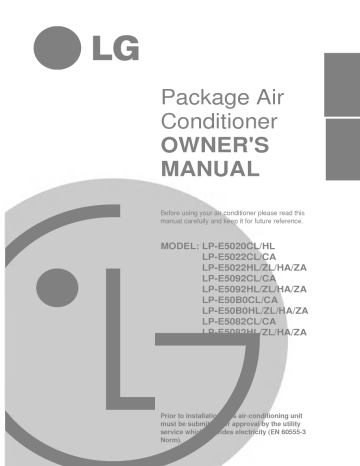 LG LP-E50B0CA, LP-E50B0CL, LP-E5092CL Owner's manual LG LP-E50B0CA, LP-E50B0CL, LP-E5092CL Owner's manual