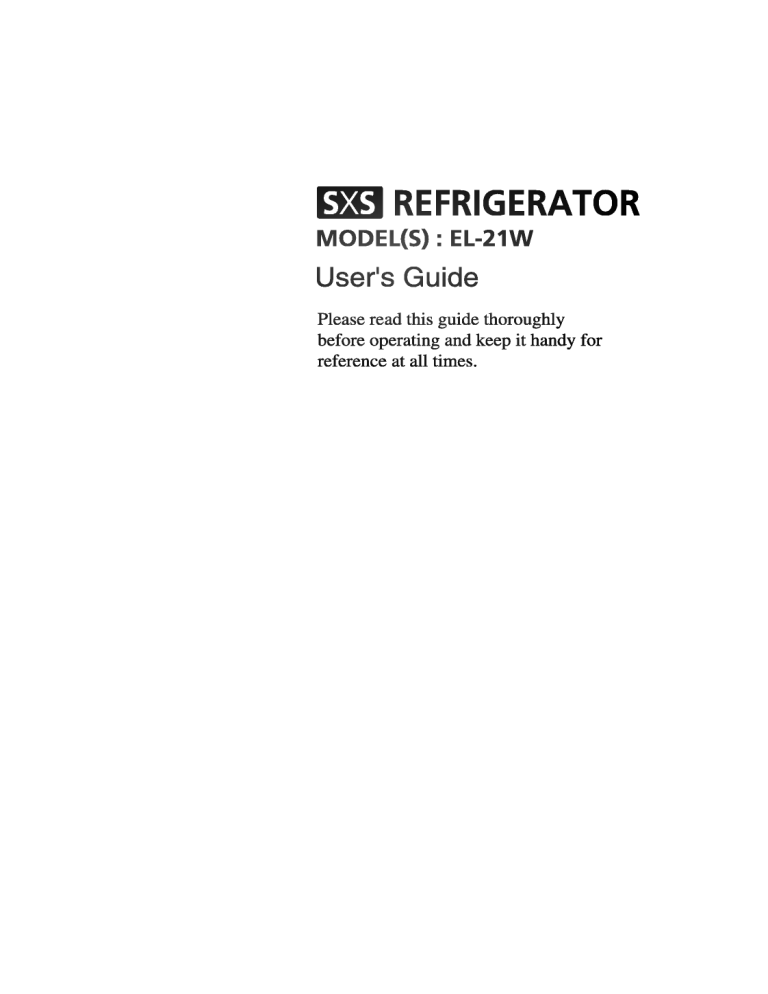 LG EL-21W Owner's manual LG EL-21W Owner's manual