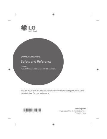 LG 55LH604V Owner's manual LG 55LH604V Owner's manual
