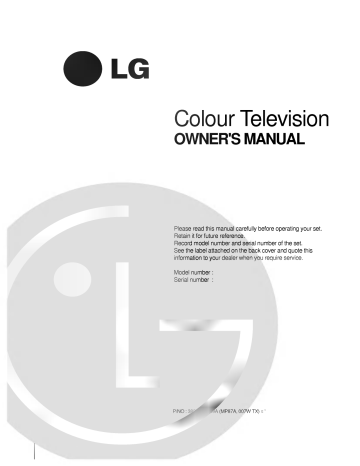 LG PF-43A20 Owner's manual LG PF-43A20 Owner's manual
